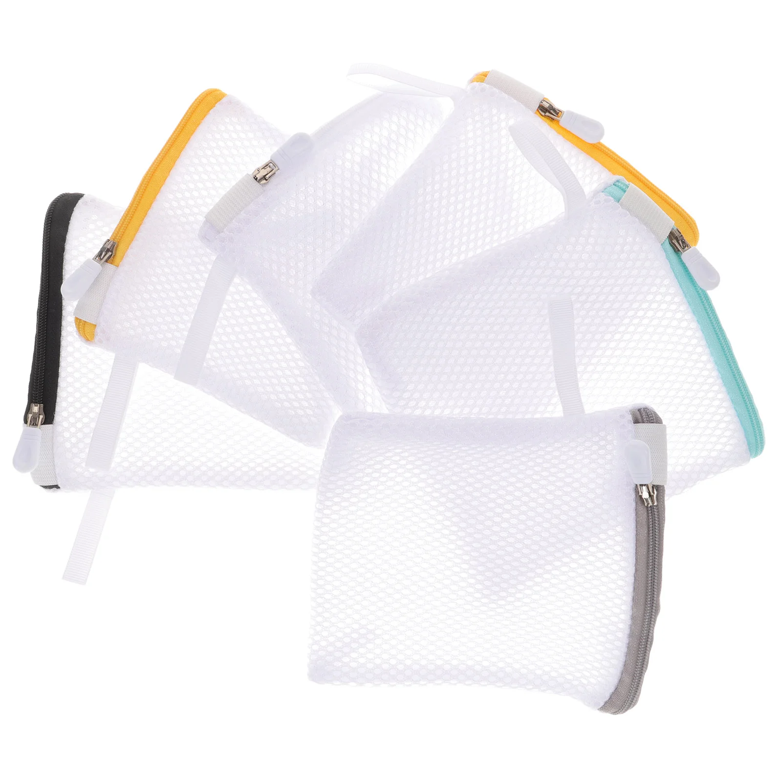 6pcs Laundry Bags Set Thickened Fine Mesh Protector For Delicate Clothes Wash Machine Use Travel Organizer (Random Color)