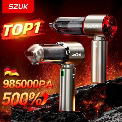 SZUK C012MAX Car Vacuum Cleaner Strong Suction Cleaning Mini Machine Wireless Portable Handhled