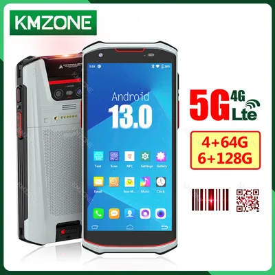 4G 5G Android 13 PDA Terminal Wifi Bluetooth Barcode Scanner 2D 1D QR Scan Device Rugged Data