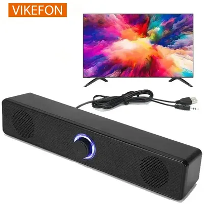 PC Soundbar Wired and Wireless Bluetooth Speaker USB Powered Soundbar for TV Pc Laptop Gaming Home