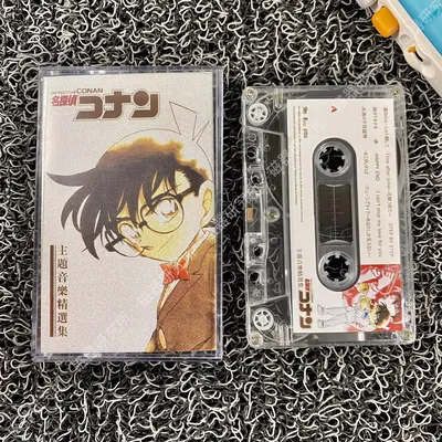 Anime Detective Conan Oono Katsuo Music Tape Greatest Hits OST Album Cassettes Cosplay Recorder Car