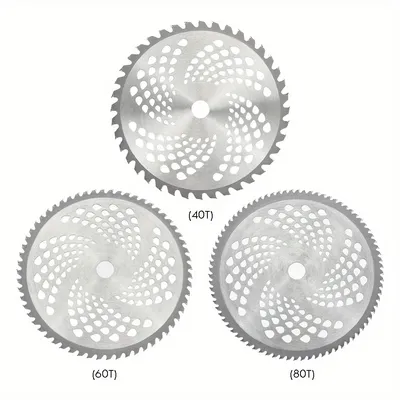 Gasoline Lawn Mower Blades - Durable and Sharp, 40/60/80 Tooth Lawn Trimmer and Wood Cutter Disc,