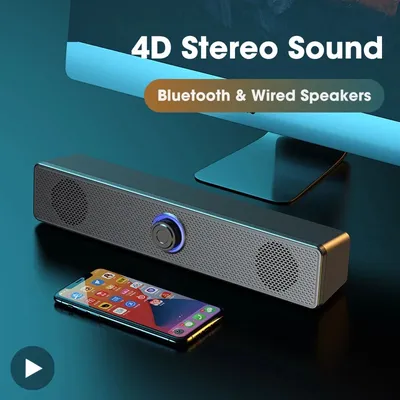 Computer Caixa De Som Wired and Wireless Bluetooth Speaker Portable Sound Box Bar Music Soundbar for