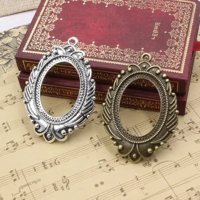 Fit 30x40mm Summer Fashion Cameo/Glass/Cabochon Frame bezel Settings Blank, DIY Accessory Making