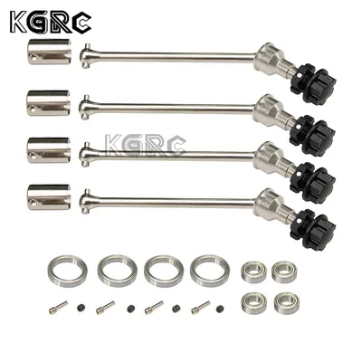 4pcs Steel Extended Drive Shaft CVD with Splined Wheel Hex 8996X for 1/10 Traxxas MAXX WideMaxx RC