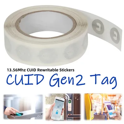 13.56mhz CUID changeable S50 1K RFID Sticker Wet Inlay NFC tag Sector 0 Block 0 UID Rewritable