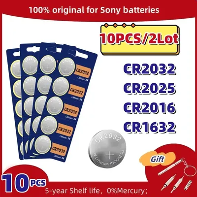 Original For Sony CR2032 CR2025 CR2016 CR1632 Lithium Battery Watch Toy Calculator Car Key Remote