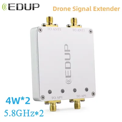 EDUP 4W Signal Booster Dual 5.8GHz Channel Drone Signal Extender Dual Channel WiFi Amplifier Long