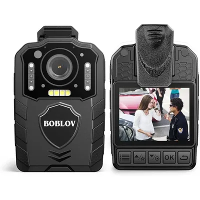 BOBLOV KJ25 1080p Action Camera 3000mAh Support 13Hrs Recording Bodycam Night Vision Mini Camerab Police Camera Pet Walking