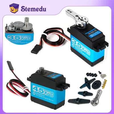 DS3235 Pro DS3245 Coreless Digital Metal Robotic Servo 35KG 45KG Motor 7.4V 180/360° IP66 with 25T Servo Arm for RC Car DIY Toys