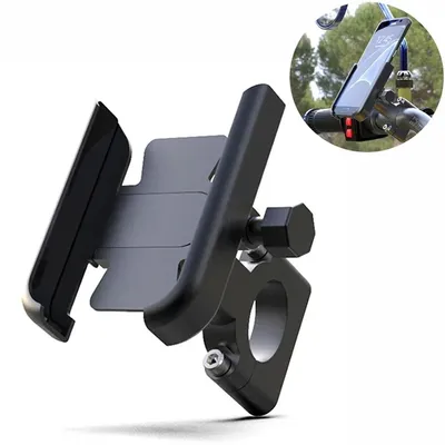 VIKEFON Aluminum Alloy Motorcycle Bike Bicycle Phone Holder for 4-7 inch Smartphone GPS Handlebar