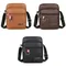 PU Leather Mens Bag Casual New Large Capacity Waterproof Handbag Brown Black Shoulder Messenger