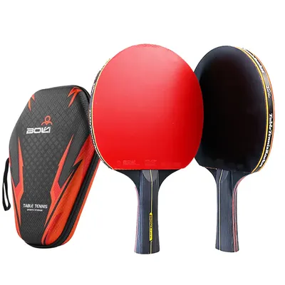 6 Star Table Tennis Racket 2PCS Professional Ping Pong Racket Set Pimples-in Rubber Hight Quality