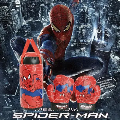 Spider Man Children'S Mini Boxing Set Glove+Bag Anime Cartoon Cute Sports Toy Physical Training Boy