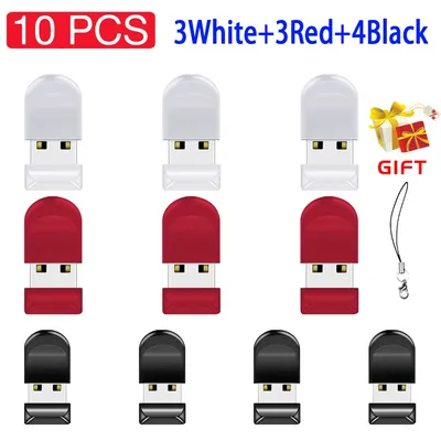 10 PCS/LOT Mini High-speed High capacity USB Flash Drives 64GB Pen Drive 32GB Memory Stick 16GB