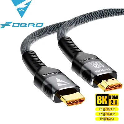 HDMI 2.1 Cable 8K@60Hz 4K@120Hz ultra high speed 48Gbps hdmi Cord for TV Blu-ray Projector Laptop