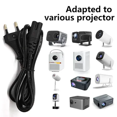 Power Cable For HY300 HY320 HY300 PRO HY350 Projector EU US AU UK Power Adapter Cable Plug Suitable