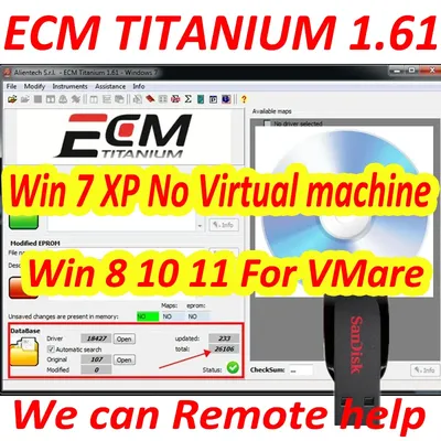 ECM TITANIUM 1.61 win7 xp No virtual machine / win 8 10 11 VMware For KT-/ AG K- ESS V2 With 18259+