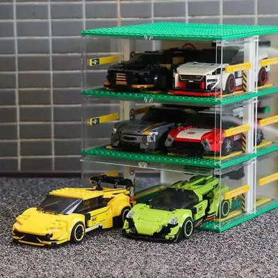 Acrylic Transparent Car Model Display Box Building Blocks Assemble Dust Cover Car Toys Protection