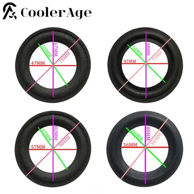 3/3.5 inch Foam Speaker Surround Edge Woofer Repairing Folding Edge Subwoofer Ring DIY Repair