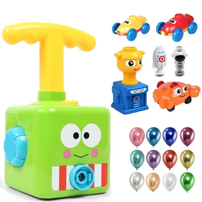 Balloon Launcher Manual Balloon Pump Car Racer Party Supplies Preschool Educational Science Toys For