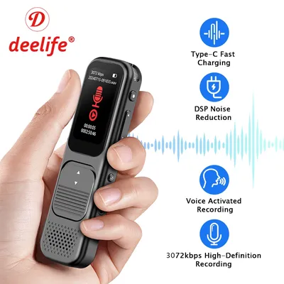 Deelife Digital Audio Voice Recorder High Quality Professional Voice Activated Recording Bluetooth