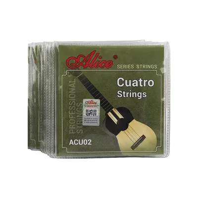 Alice 10 Sets ACU02 Cuatro Strings Black Nylon for Cuatro Practice D Tuning 4 Strings Cuatro
