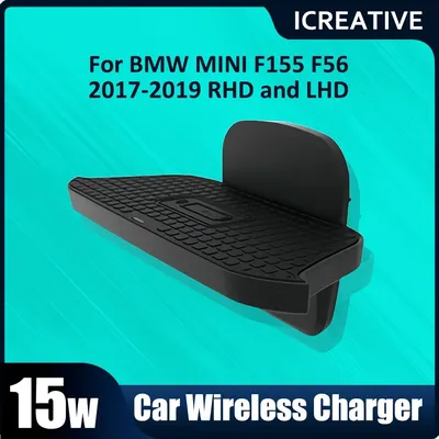 Car Dashboard Holder Quick Wireless Charger For BMW Mini One Cooper S Hatch F55 F56 2017-2019