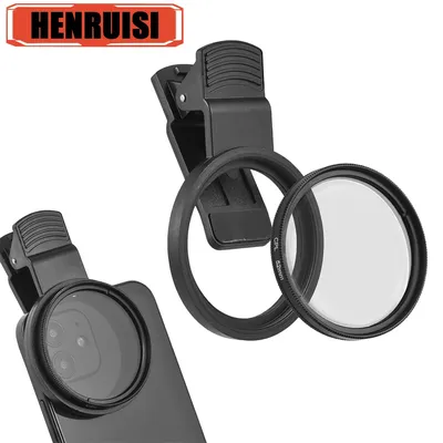 Circular Universal Polarizer Camera Lens Clip 52MM Portable CPL Filter Kit Professional Phone Camera