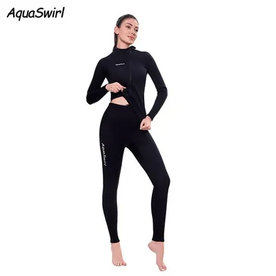 1.5mm Split Neoprene Surfing Suit for Women Long Sleeve Diving Wetsuit Keep Warm Scuba Dive Jacket