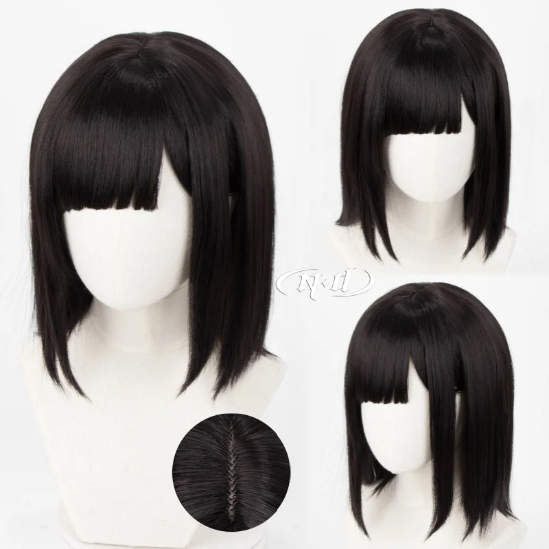 ND Qiao Ling Cosplay Wigs Anime Link Click Cosplay Black Hair Wigs for Comic Con Coser Christmas Party Heat Resistant Synthetic