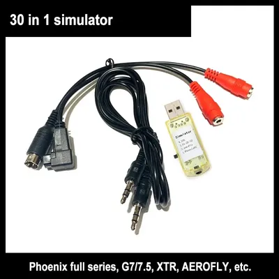 30 In 1 Rc Usb Flight Simulator With Cables For G7 Phoenix 5.0 Aerofly Vrc Fpv Racing Drone Rc