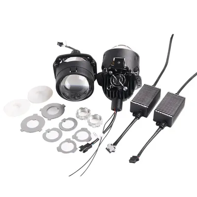 Sanvi S8 2.5 Inch 12V 40W 6000K Car Bi LED Len Projector Galss Headlight Angel Eyes Lens For H4 H7