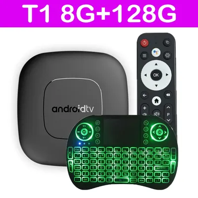 T11 H313 Smart TV Box Android 14 Quad Core Cortex A53 Support 8K Video 4K Wifi 5G BT Google