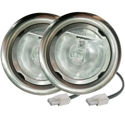 2-Piece Old 12V AC Range Hood Light 20W Halogen Bulb 50mm Hole Kitchen Cabinet Bulb for Clear Glass