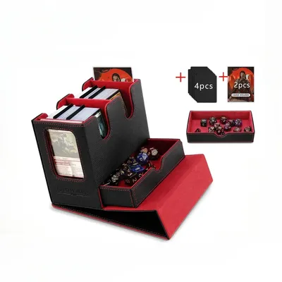 3in1 MTG Deck Box Sports Card Storage Box Fits 200+ Single Sleeved Card Deck Case for TCGCCG Cards