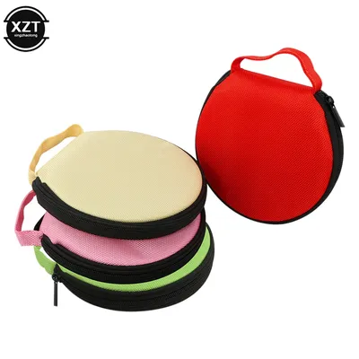 Portable CD DVD Case Storage Disc 20 Capacity Dual-use Oxford Cloth Storage Bag Round Holder with