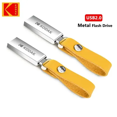 KODAK USB 2.0 Flash Drive 128GB 64GB 32GB Pen Drive Waterproof Mini Memory Stick Leather Metal U
