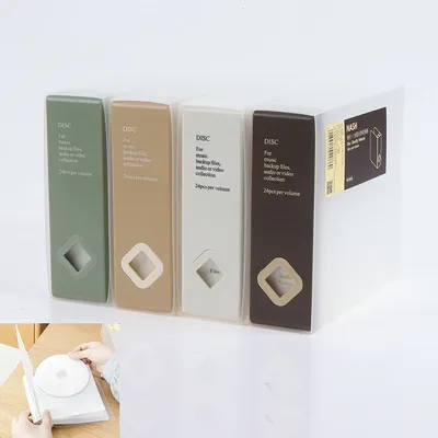 1PC CD Case 24 CD Capacity Storage Box For Bedroom Car Special CD Package CD Finishing Box Bedroom