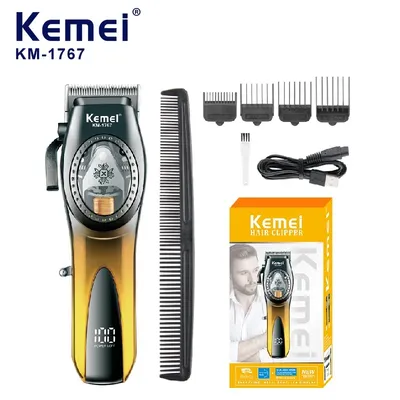 Kemei Trimmer Professional Hair Trimmer DLC Blade Haircut Machine 9000 RPM Magnet Motor Trimmer