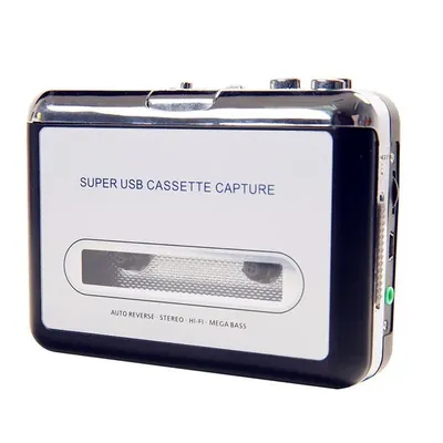 ETC-USB Portable Cassette to MP3 Converter Tape-to-MP3 Player with Headphones