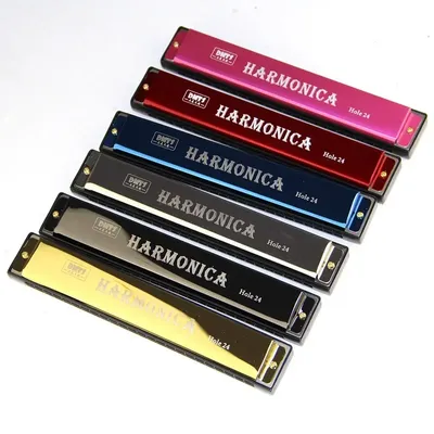 1pcs New 2022 Upgraded Version 24 Holes Octave-tuned Harmonica,metal Harmonica Key of C with Case 4