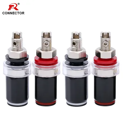 2Pairs Binding Post with Rhodium Plated Brass Binding Speaker terminal L=50mm Power amplifier audio