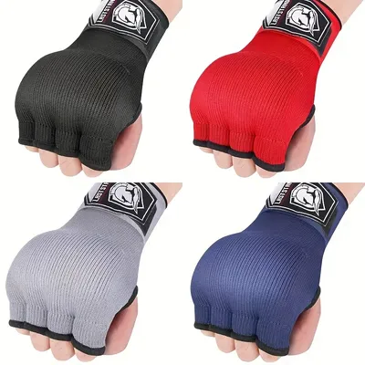 Mma Half Finger Gel Boxing Glove Sanda Muay Thai Training Hand Wrap Inner Glove With Long Wrist