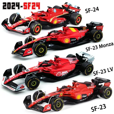 Bburago 1:43 F1 Ferrari SF23 SF24 # 16 # 55 Die Casting Model Car Toy Collection First order