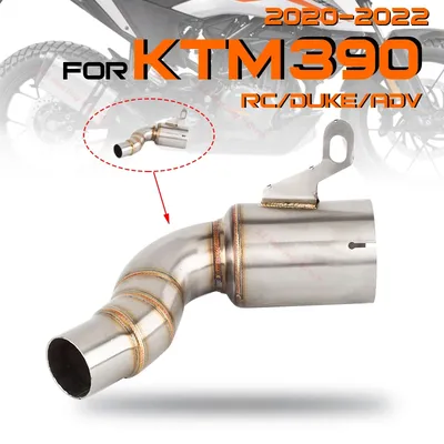 For KTM RC DUKE 125 250 390 ADV Advanture 2020 2021 2022 Exhaust 45mm Middle Link Cut-Cat Catalyst