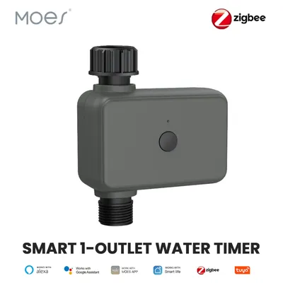 MOES ZigBee Smart Sprinkler Water Timer with 1 Outlet Rain Delay Filter Programmable Irrigation