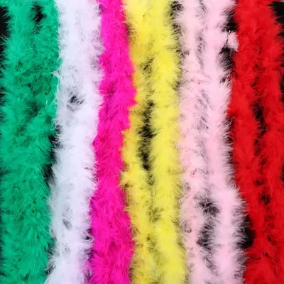 2 Meters Feather Strip For Costume Decoration Fluffy Feather Boa For Clothes Wedding Christmas Party