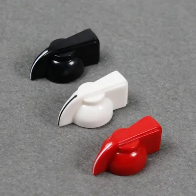 FLEOR 6pcs Big Chicken Head Knobs Amplifier Amp Guitar Effect Pedal Knobs ,Red/Black/White Choose
