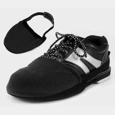 Black Cotton Bowling Shoe Covers Reusable Bowling Sports Supplies Slider Shoe Cover Bowling Sliding